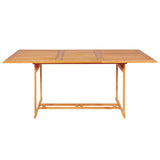 7 Piece Garden Dining Set Solid Teak Wood - Side View