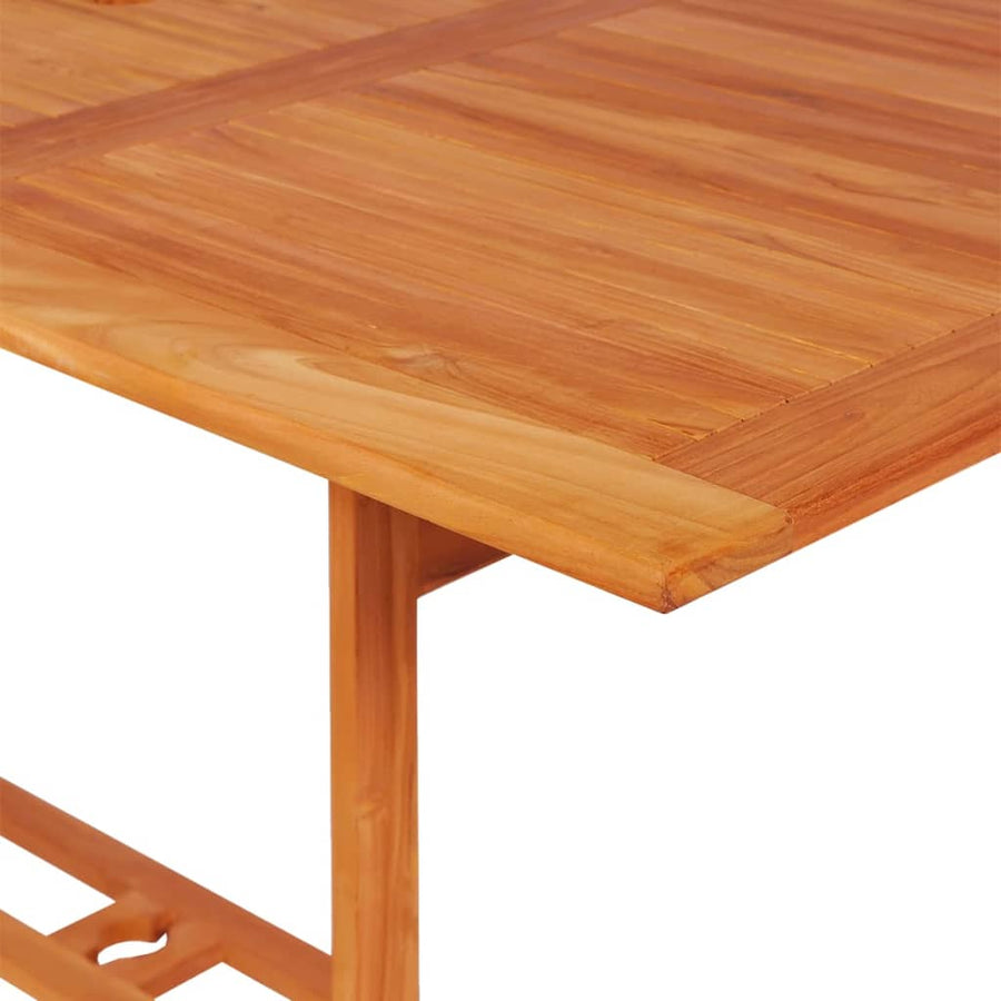 7 Piece Garden Dining Set with Cushions Solid Teak Wood