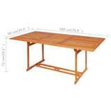 9 Piece Garden Dining Set Solid Teak Wood - Extra Image