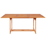 9 Piece Garden Dining Set Solid Teak Wood - Side View