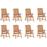 9 Piece Garden Dining Set Solid Teak Wood