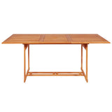 9 Piece Garden Dining Set Solid Teak Wood - Top-Down View