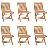 7 Piece Garden Dining Set Solid Teak Wood - 45-Degree Angle