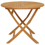 5 Piece Garden Dining Set Solid Teak Wood - Side View
