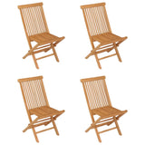 5 Piece Garden Dining Set Solid Teak Wood - 45-Degree Angle