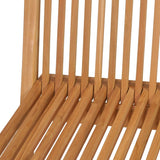 5 Piece Garden Dining Set Solid Teak Wood - Close-Up Angle