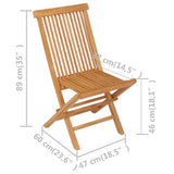 5 Piece Garden Dining Set Solid Teak Wood - Extra Image