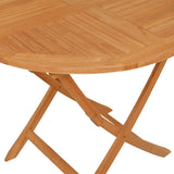 5 Piece Garden Dining Set Solid Teak Wood - 45-Degree Angle