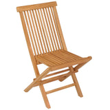 5 Piece Garden Dining Set Solid Teak Wood - Low Angle