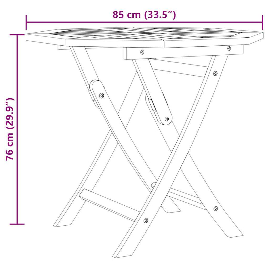 5 Piece Garden Dining Set Solid Teak Wood