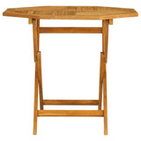 5 Piece Garden Dining Set Solid Teak Wood - Top-Down View