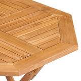 5 Piece Garden Dining Set Solid Teak Wood - Rear View