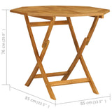 5 Piece Garden Dining Set Solid Teak Wood - Extra Image