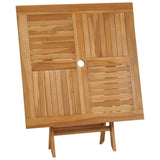 5 Piece Garden Dining Set Solid Teak Wood - 45-Degree Angle