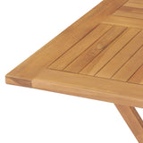 5 Piece Garden Dining Set Solid Teak Wood - Rear View