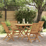 5 Piece Garden Dining Set Solid Teak Wood