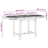5 Piece Garden Dining Set Solid Teak Wood - Extra Image
