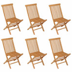 7 Piece Garden Dining Set Solid Teak Wood