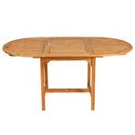 5 Piece Garden Dining Set Solid Teak Wood