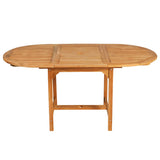5 Piece Garden Dining Set Solid Teak Wood - Top-Down View