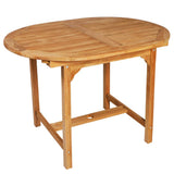 5 Piece Garden Dining Set Solid Teak Wood - 45-Degree Angle