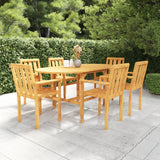 7 Piece Garden Dining Set Solid Teak Wood