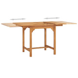 5 Piece Garden Dining Set Solid Teak Wood - Top-Down View