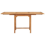 7 Piece Garden Dining Set Solid Teak Wood - Rear View