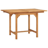 7 Piece Garden Dining Set Solid Teak Wood - Close-Up Angle