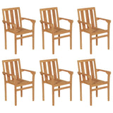 7 Piece Garden Dining Set Solid Teak Wood - Extra Image