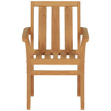 7 Piece Garden Dining Set Solid Teak Wood
