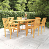 7 Piece Garden Dining Set Solid Teak Wood