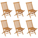 7 Piece Garden Dining Set Solid Teak Wood - Close-Up Angle