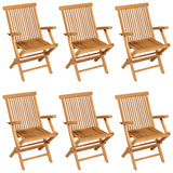 7 Piece Garden Dining Set Solid Teak Wood