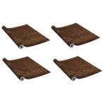 Self-adhesive Door Films 4 pcs Dark Oak 210x90 cm PVC