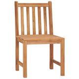 5 Piece Garden Dining Set 80x80 cm Solid Teak Wood - Top-Down View