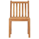 5 Piece Garden Dining Set 80x80 cm Solid Teak Wood - 45-Degree Angle