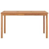 5 Piece Garden Dining Set 140x80 cm Solid Teak Wood