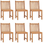 7 Piece Garden Dining Set 140x80 cm Solid Teak Wood