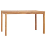 7 Piece Garden Dining Set 140x80 cm Solid Teak Wood