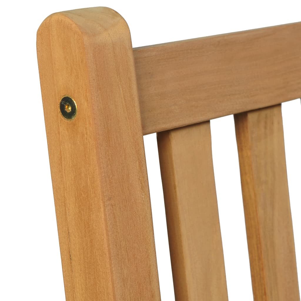 5 Piece Garden Dining Set 140x80 cm Solid Teak Wood
