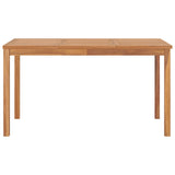 5 Piece Garden Dining Set 140x80 cm Solid Teak Wood
