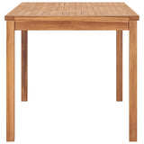 5 Piece Garden Dining Set 140x80 cm Solid Teak Wood