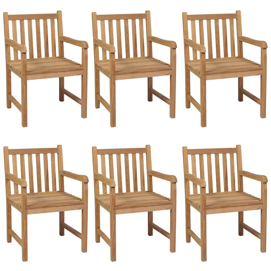 7 Piece Garden Dining Set 140x80 cm Solid Teak Wood
