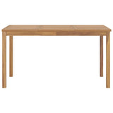 7 Piece Garden Dining Set 140x80 cm Solid Teak Wood