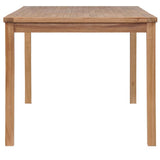 7 Piece Garden Dining Set 150x90 cm Solid Teak Wood