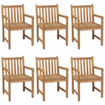 7 Piece Garden Dining Set 150x90 cm Solid Teak Wood