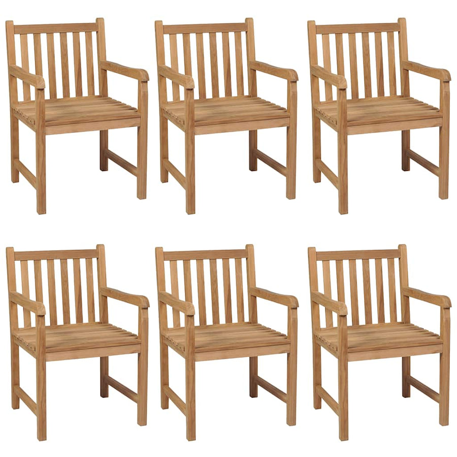 7 Piece Garden Dining Set 150x90 cm Solid Teak Wood