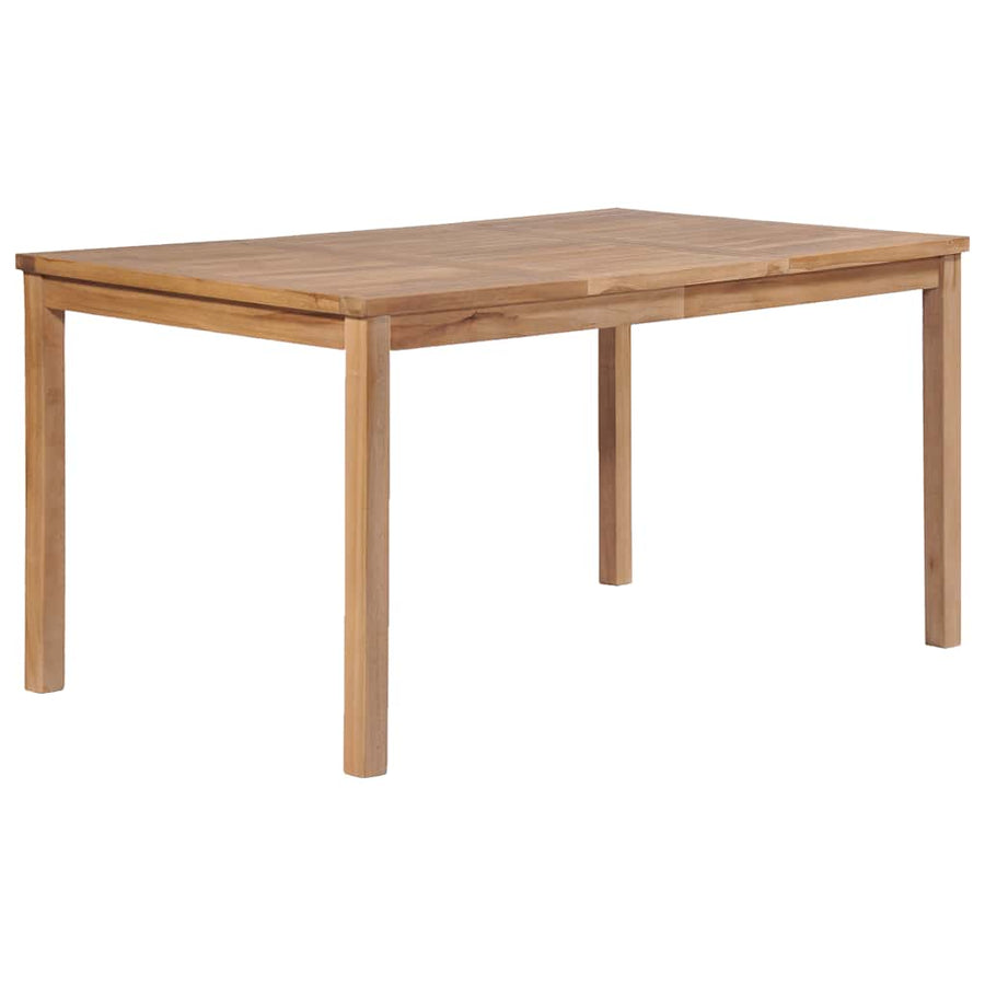 7 Piece Garden Dining Set 150x90 cm Solid Teak Wood