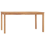 7 Piece Garden Dining Set 160x80 cm Solid Teak Wood